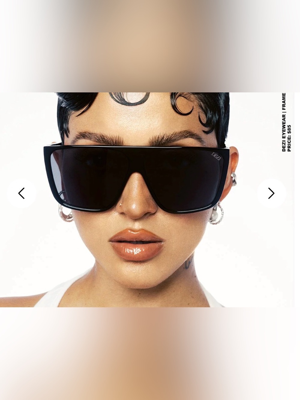 DEZI Type B Oversized Black Shield Sunglasses